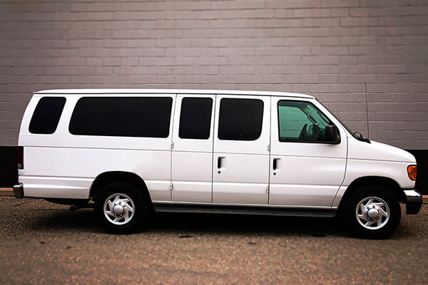 white party van exterior