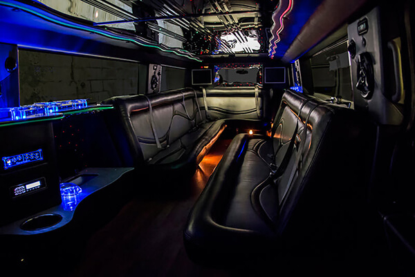 Luxurious Hummer limo interior