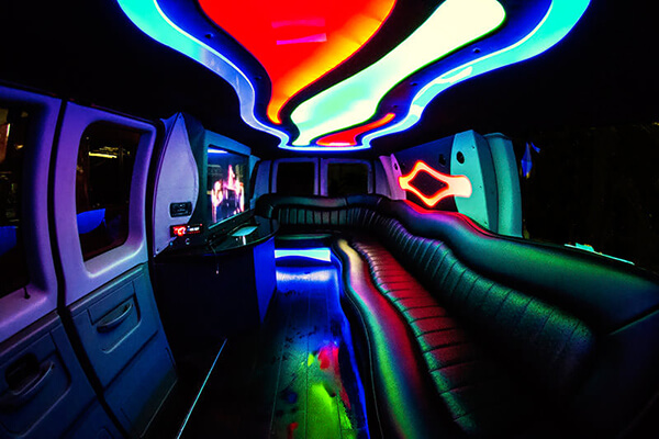 Inside a party van